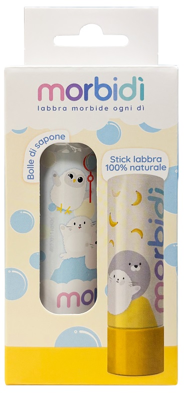 MORBIDI' BOLLE SAPONE + STICK LABBRA GIALLO 5,5 ML - farmaidea24.com