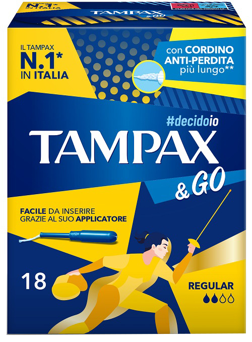 TAMPAX &GO REGULAR 18 PEZZI - farmaidea24.com