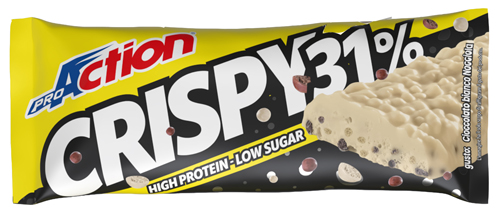 PROACTION CRISPY BAR 31% CIOCCOLATO BIANCO NOCCIOLA 40 G - farmaidea24.com