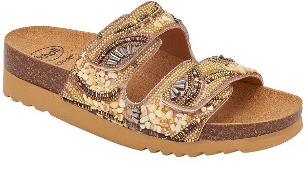 CALZATURA LISBOA 2 STRAPS MICROFIBRE+BEADS W BEIGE 37 - farmaidea24.com