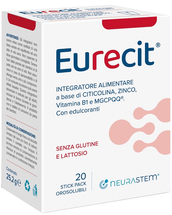 EURECIT 20 STICK PACK OROSOLUBILI DA 1,26 G - farmaidea24.com