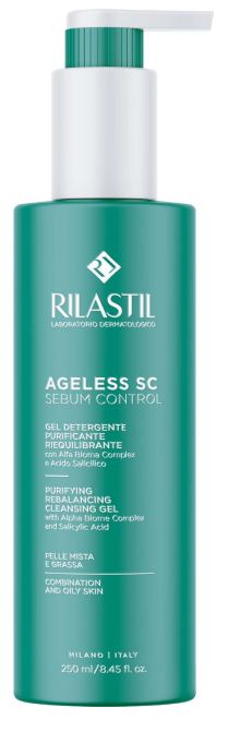 RILASTIL AGELESS SC SEBUM CONTROL GEL DETERGENTE PURIFICANTE RIEQUILIBRANTE 250 ML - farmaidea24.com