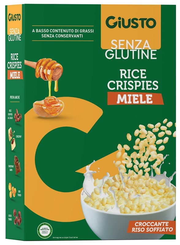 GIUSTO SENZA GLUTINE RICE CRISPIES MIELE 200 G - farmaidea24.com
