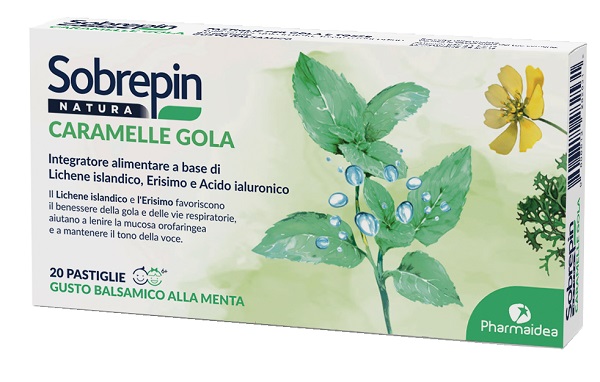 SOBREPIN NATURA CARAMELLE GOLA 20 PASTIGLIE - farmaidea24.com