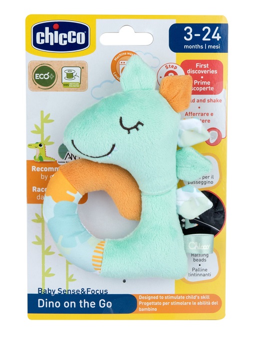 CHICCO GIOCO BABY SENSE&FOCUS TRILLINO SOFT DINOSAURO ECO+ - farmaidea24.com