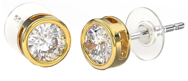 BJT383 ORECCHINO QUEEN ISABEL 6MM GOLD PLATED - farmaidea24.com