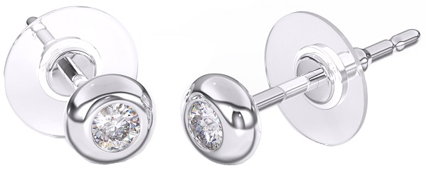 BJT397 ORECCHINO QUEEN RANIA 4MM STAINLESS STEEL - farmaidea24.com