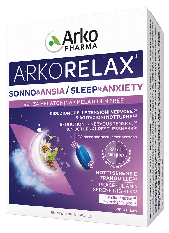 ARKORELAX SONNO&ANSIA 15 COMPRESSE - farmaidea24.com