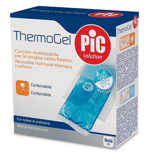 CUSCINO THERMOGEL 10X26 CM TERAPIA CALDO FREDDO CON FODERA ITC - farmaidea24.com