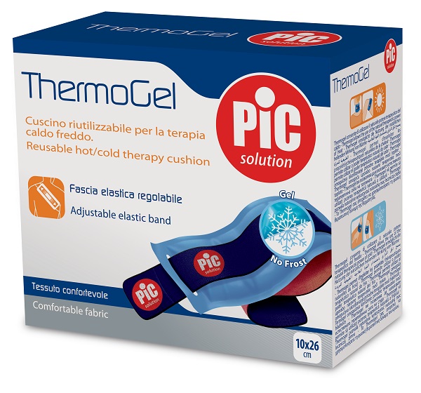 CUSCINO THERMOGEL TERAPIA CALDO FREDDO 10X26 CM CON FASCIA ELASTICA ITC - farmaidea24.com