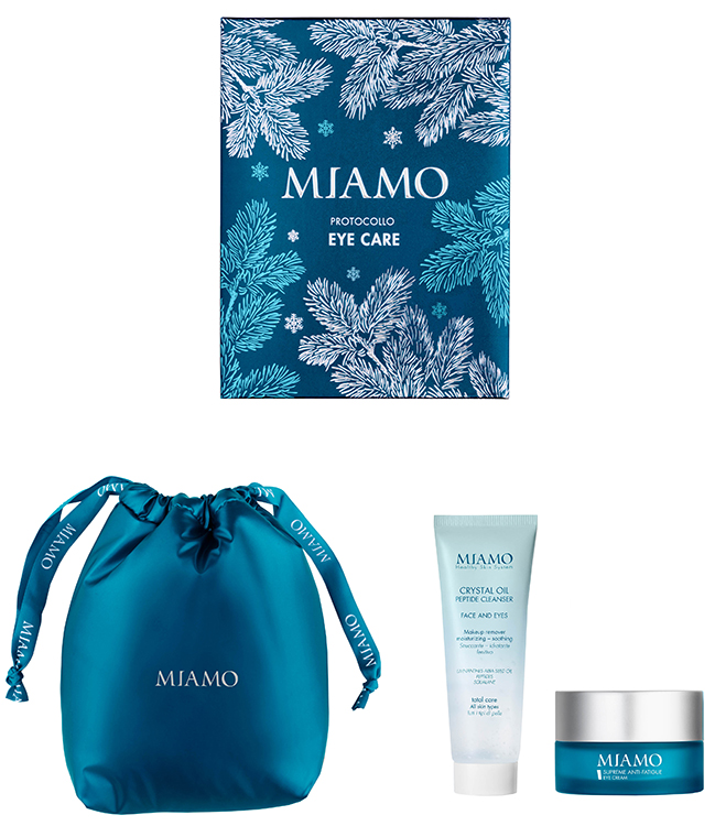 MIAMO COFANETTO PROTOCOLLO EYE CARE 1 CRYSTAL OIL PEPTIDE CLEANSER 50 ML + 1 SUPREME ANTI-FATIGUE EYE CREAM 15 ML - farmaidea24.com
