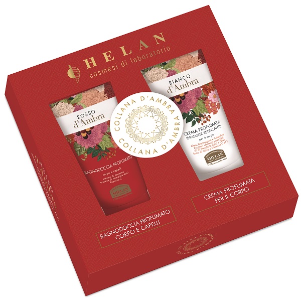 COLLANA D'AMBRA COFANETTO ROSSO D'AMBRA 1 BAGNODOCCIA 75 ML + 1 BIANCO D'AMBRA CREMA CORPO 75 ML - farmaidea24.com