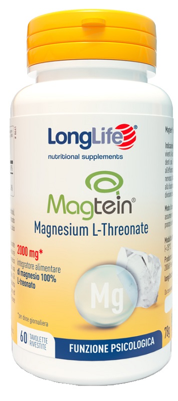 LONGLIFE MAGTEIN MAGNESIO L-THREONATO 60 TAVOLETTE RIVESTITE - farmaidea24.com