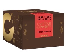 GIUSTO SENZA GLUTINE PANETTONE ARTIGIANALE CON UVETTA E CANDITI DI ARANCIA 600 G - farmaidea24.com