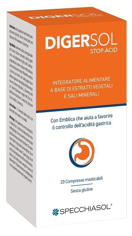 DIGERSOL STOP ACID 20 COMPRESSE MASTICABILI - farmaidea24.com