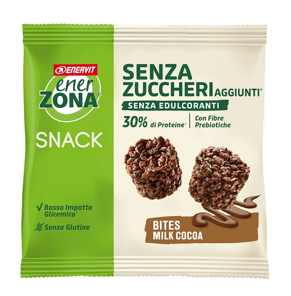ENERZONA BITES MILK CHOCO SENZA ZUCCHERI AGGIUNTI 24 G - farmaidea24.com