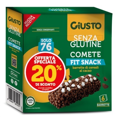 GIUSTO SENZA GLUTINE COMETE SNACK 6X120 G TAGLIO PREZZO -20% - farmaidea24.com