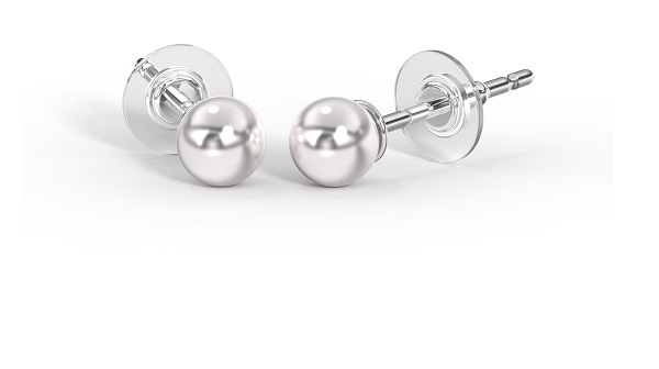 BJT404 ORECCHINI PERLA SWAROVSKI 4MM STAINLESS STEEL - farmaidea24.com