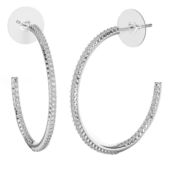 BJT409 ORECCHINI LIORIA 32MM STAINLESS STEEL - farmaidea24.com