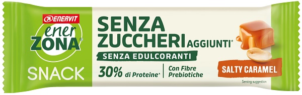 ENERZONA SNACK SALTY CARAMEL RICOPERTA DI CACAO CON LATTE 33G - farmaidea24.com