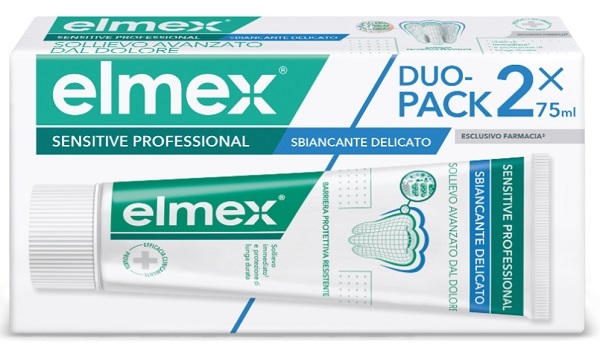 ELMEX SENSITIVE PROFESSIONAL WHITENING DENTIFRICIO DUO PACK 2 TUBI DA 75 ML - farmaidea24.com