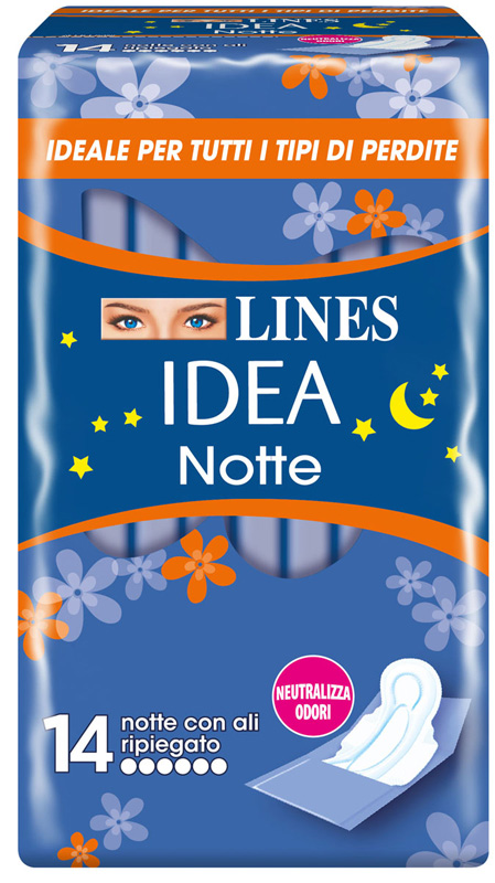 LINES IDEA NOTTE CON ALI RIPIEGATE 14 PEZZI - farmaidea24.com