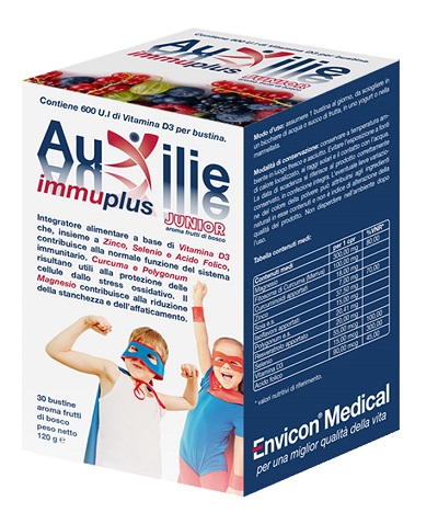 AUXILIE IMMUPLUS JUNIOR SOLUBILE 30 STICK PACK - farmaidea24.com