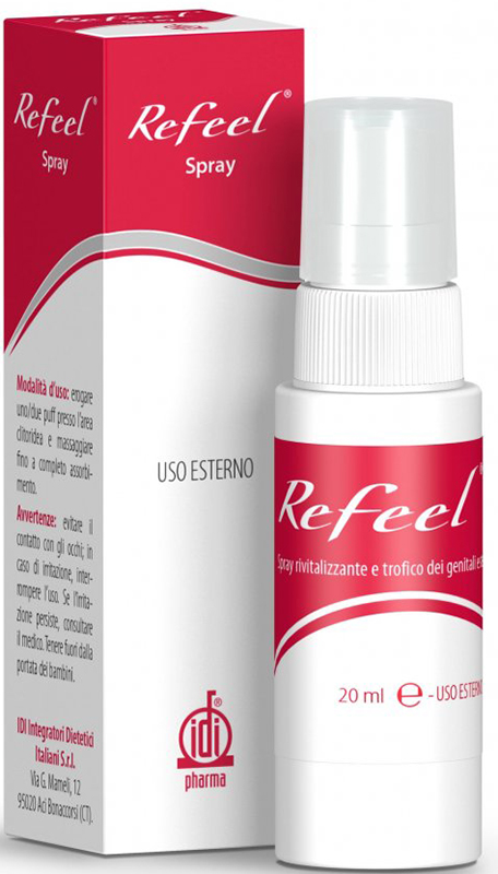 REFEEL SPRAY RIVITALIZZANTE E TROFICO DEI GENITALI ESTERNI FEMMINILI 20 ML - farmaidea24.com