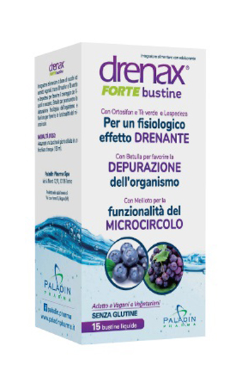 DRENAX FORTE MIRTILLO E UVA 15 BUSTINE - farmaidea24.com