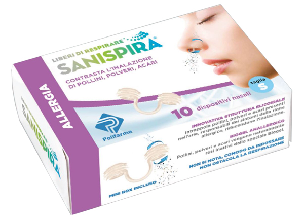 SANISPIRA ALLERGIA DISPOSITIVO NASALE 10 PEZZI TAGLIA S - farmaidea24.com