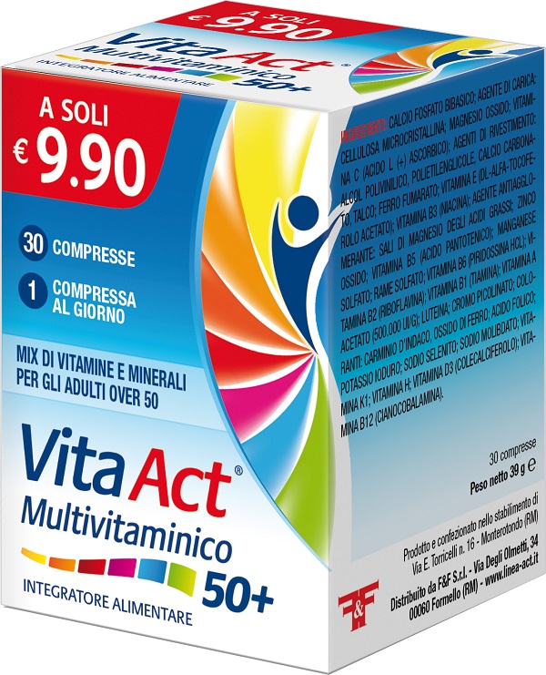 VITA ACT MULTIVITAMINICO 50+ 30 COMPRESSE - farmaidea24.com