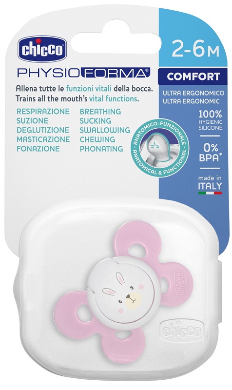 CHICCO SUCCHIETTO COMFORT GIRL IN SILICONE 2-6 MESI 1 PEZZO - farmaidea24.com