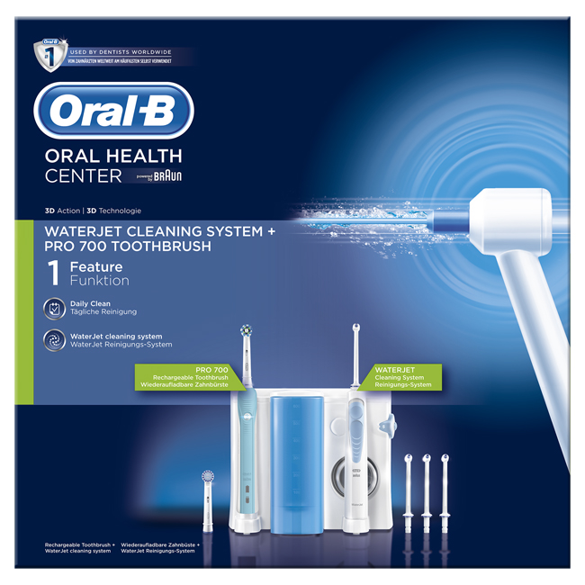 ORAL-B ORAL HEALTH CENTER OC16 IDROPULSORE WATERJET MD16 + PRO 700 - farmaidea24.com