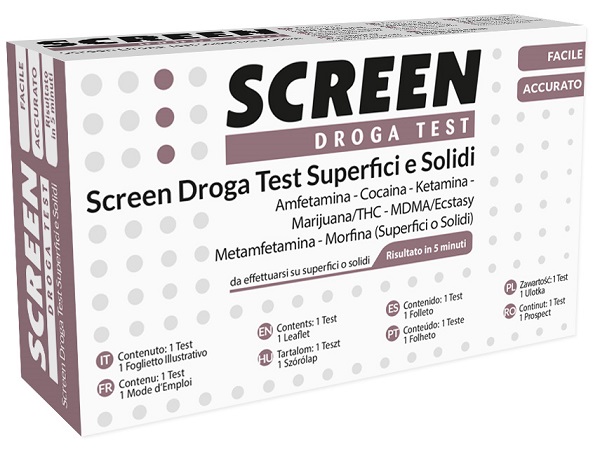 SCREEN DROGA TEST 7 DROGHE SU SUPERFICI SOLIDI O POLVERI - farmaidea24.com