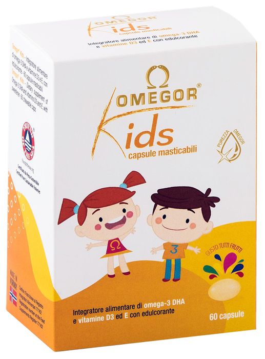 OMEGOR KIDS 60 CAPSULE MASTICABILI - farmaidea24.com