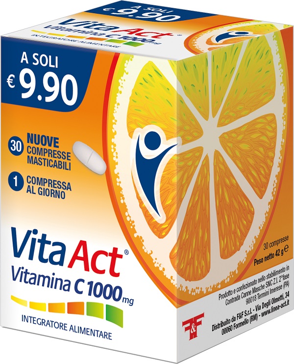 VITA ACT VITAMINA C 1000MG 30 COMPRESSE MASTICABILI - farmaidea24.com