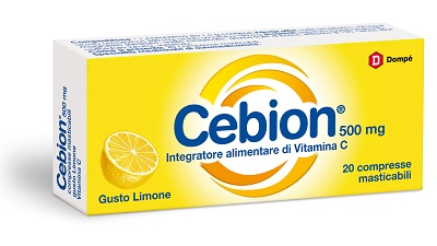 CEBION MASTICABILE LIMONE VITAMINA C 500 MG 20 COMPRESSE - farmaidea24.com
