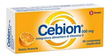 CEBION MASTICABILE ARANCIA VITAMINA C 500 MG 20 COMPRESSE - farmaidea24.com
