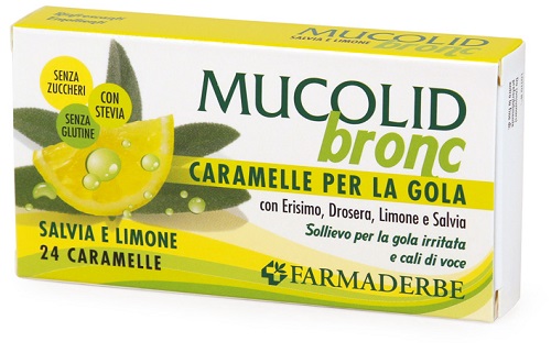 MUCOLID BRONC SALVIA & LIMONE 24 CARAMELLE - farmaidea24.com