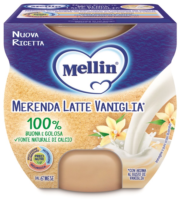 MELLIN MERENDA LATTE VANIGLIA 2 X 100 G - farmaidea24.com