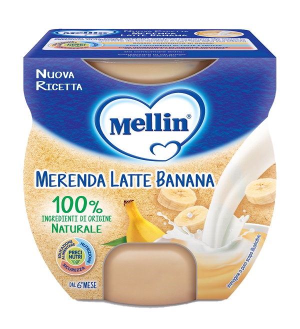 MELLIN MERENDA LATTE BANANA 2 X 100 G - farmaidea24.com
