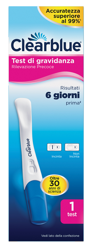 TEST DI GRAVIDANZA CLEARBLUE RILEVAZIONE PRECOCE 1 PEZZO - farmaidea24.com