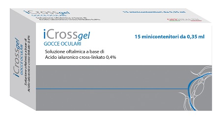 ICROSS GEL GOCCE OCULARI ACIDO IALURONICO CROSS-LINKATO 0,4% 15 MONODOSE DA 0,35 ML - farmaidea24.com