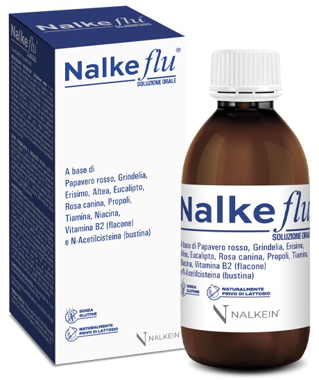 NALKEFLU SOLUZIONE ORALE 200 ML + 1  BUSTINA DA 2,5 G - farmaidea24.com