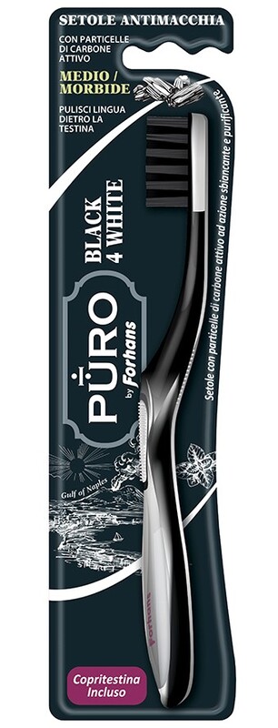 FORHANS SPAZZOLINO BLACK4WHITE SETOLE CARBONE - farmaidea24.com