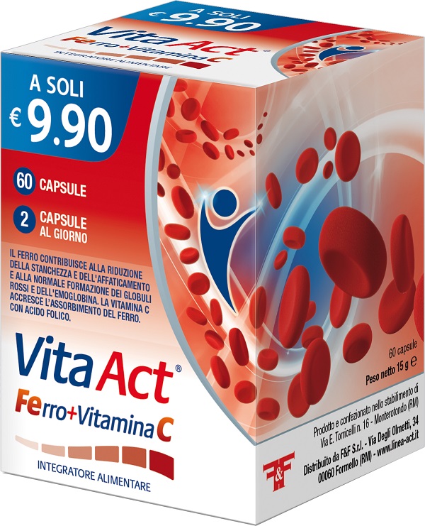 VITA ACT FERRO+VITAMINA C 60 CAPSULE - farmaidea24.com