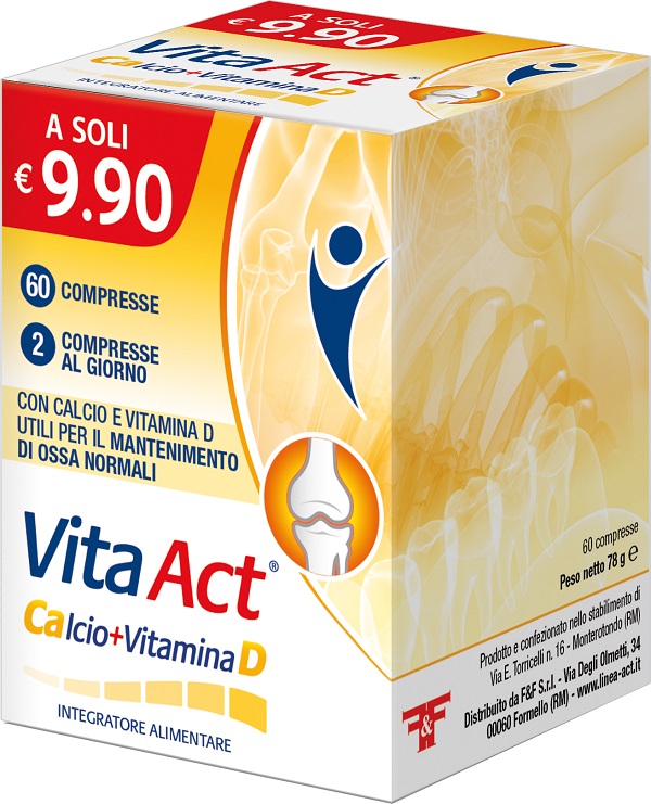 VITA ACT CALCIO + VITAMINA D 60 COMPRESSE - farmaidea24.com