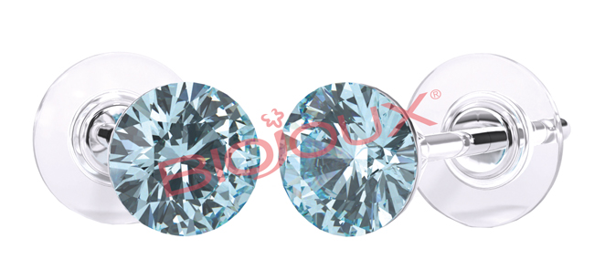 ORECCHINI STERILI BJT945 SWA CRYSTAL AQUAMARINE - farmaidea24.com