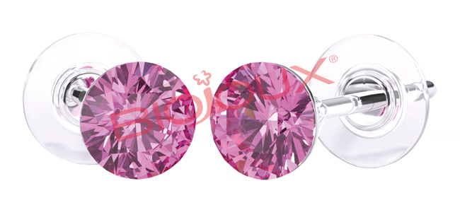 ORECCHINI STERILI BJT946 SWA CRYSTAL ROSE - farmaidea24.com