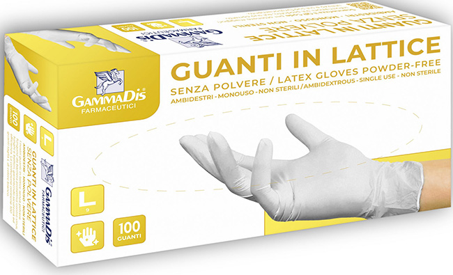 GUANTI LATTICE SENZA POLVERE SMALL 100 PEZZI GAMMADIS - farmaidea24.com